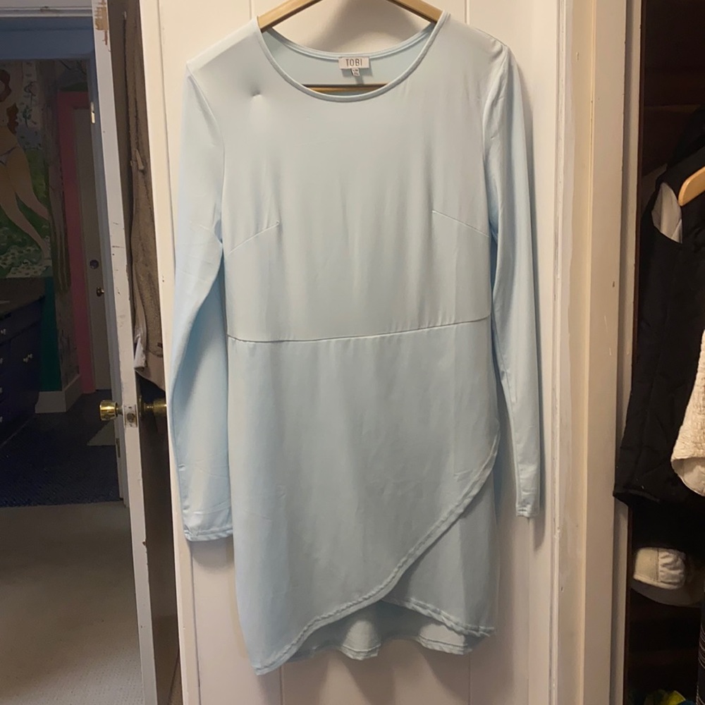 light blue/light mint long sleeve bodycon Tobi dress